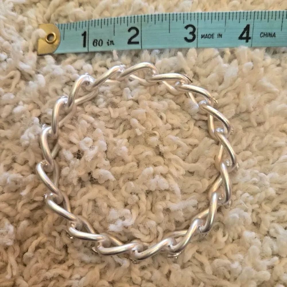 NEW Silver + Rhinestone Bangle Bracelet - Picture 3 of 5